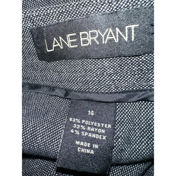 Lane Bryant Charvoal Gray Wide Leg Crop Button-Detail Pants - Sz 14 - Picture 4 of 4